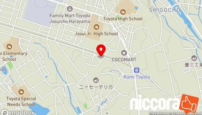 の地図 愛徳コンサルタント株式会社 土地測量士, 空撮業者, 土地登記所 で 豊田市