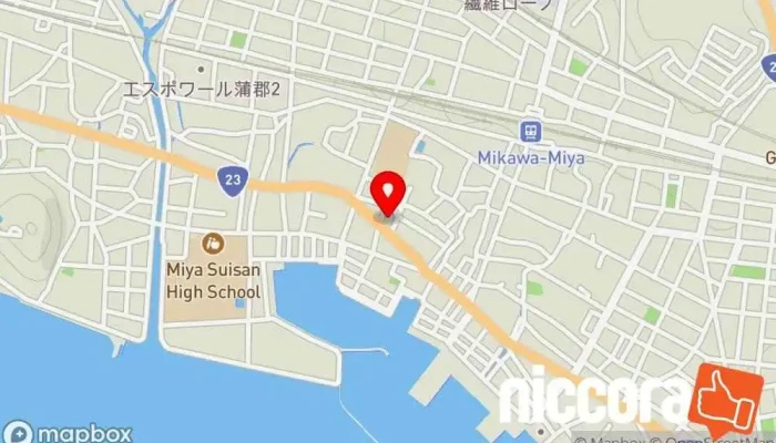 の地図 愛河調査設計 蒲郡支店 土地測量士 で 蒲郡市