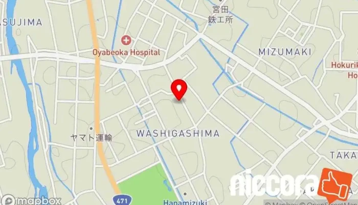 の地図 北市や パソコン修理店 で 小矢部市
