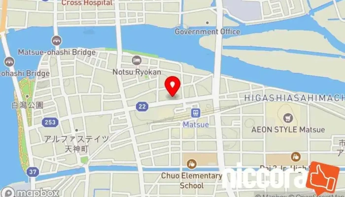 の地図 東和ハイシステム（株）島根営業所 ソフトウェア企業 で 松江市