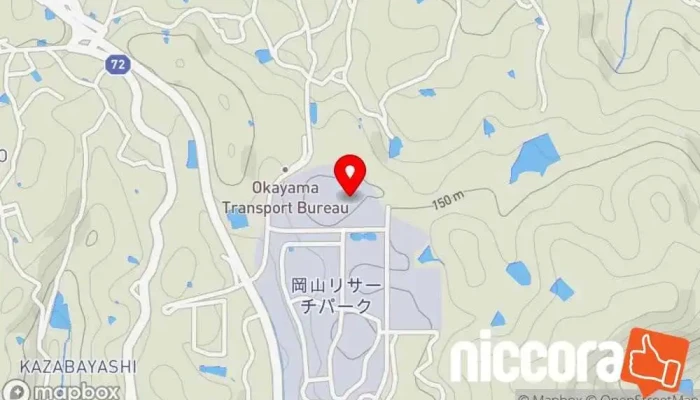 の地図 (公財)岡山県産業振興財団 財団 で 岡山市