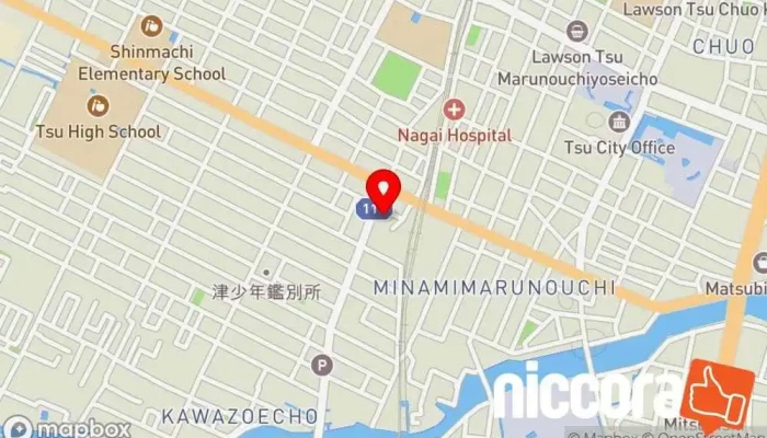 の地図 基礎地盤コンサルタンツ（株）三重事務所 建築設計事務所 で 津市