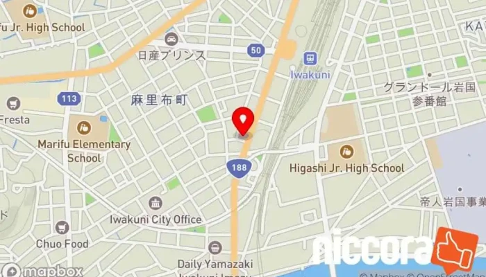 の地図 吉田龍志公認会計士事務所 企業のオフィス で 岩国市