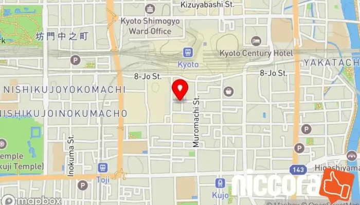 の地図 京粋庵 八条口 ゲスト ハウス で 京都市