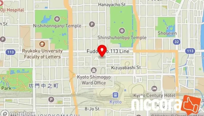 の地図 京都電子計算株式会社 企業のオフィス で 京都市