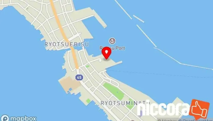 の地図 両津港 フェリーターミナル で 佐渡市