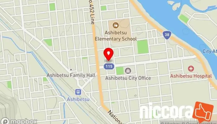 の地図 芦別郵便局 郵便局, ATM で 芦別市