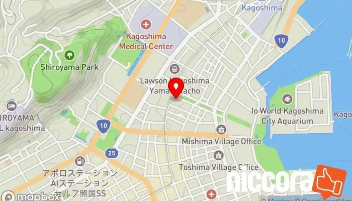 の地図 鹿児島頭脳センター 企業のオフィス で 鹿児島市