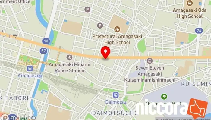 の地図 尼崎モーター (RE工房) Amagasaki Motor 自動車修理・整備店, 自動車保険会社, 自動車整備工場, 自動車検査所, 輸出会社, 自動車販売店, 中古車販売業者, 車両輸出業者 で 尼崎市