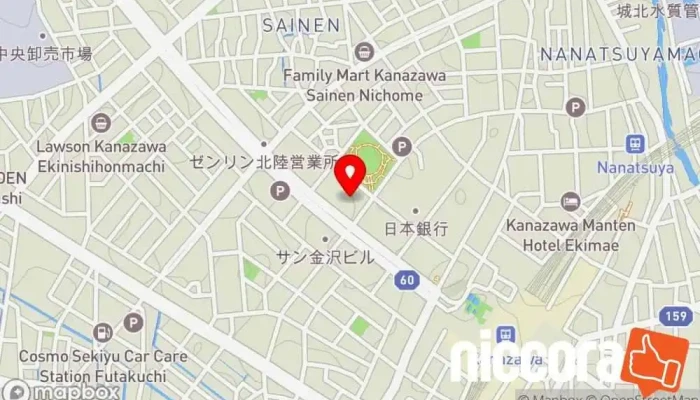 の地図 人材情報センター本社（ほくりくFIT転職） 職業紹介所, ハイクラス転職エージェント で 金沢市