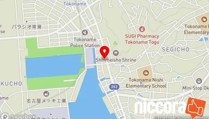 の地図 日本空調システム㈱ 常滑営業所 空調設備工事業者, 電気工, リノベーション業者 で 常滑市