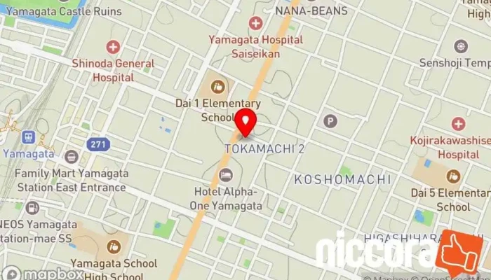 の地図 日本事務器株式会社 山形サービスステーション コンピューター サポート、サービス で 山形市