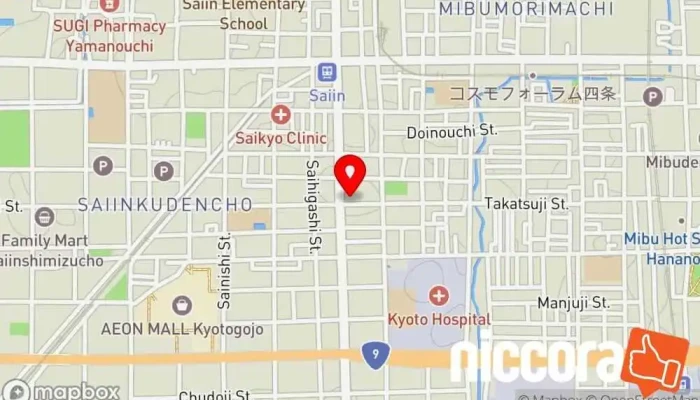 の地図 日本ビジネスコンサルティング株式会社 京都支店 企業のオフィス で 京都市