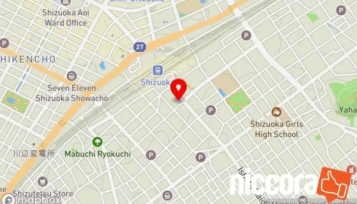 の地図 日本ビジネスコンサルティング総合研究機構 企業のオフィス で 静岡市