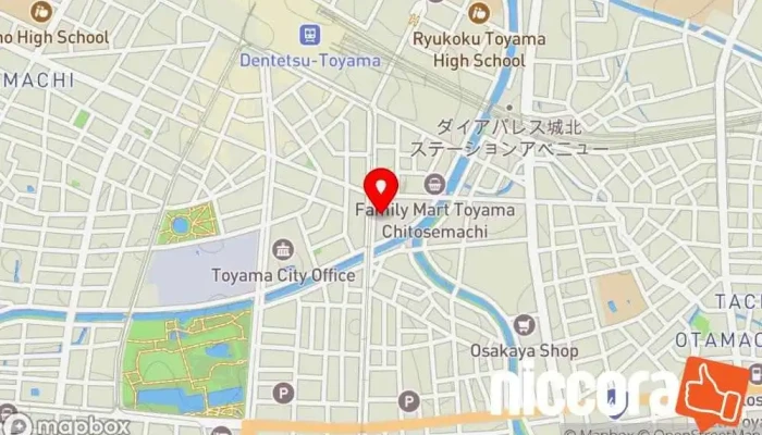 の地図 日本M&Aセンター 富山サテライトオフィス 企業経営コンサルタント, コンサルタント で 富山市