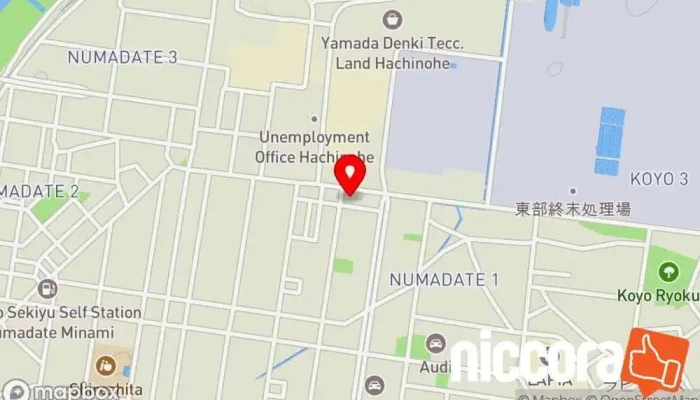 の地図 日興通信株式会社 八戸営業所 IT コンサルタント で 八戸市