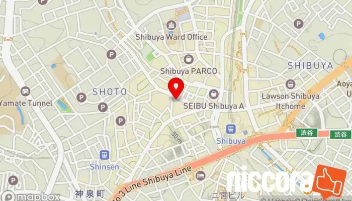 の地図 渋谷会員制自習室 - STUDY LOUNGE 教育センター, カフェ・喫茶, 学習センター で 渋谷区