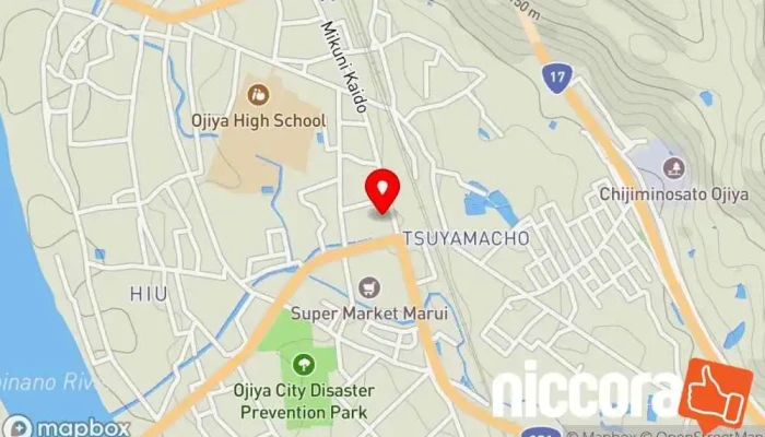 の地図 水田（株） 製造元, 生地店, 織物卸売業者, インテリア デザイナー オフィス で 小千谷市