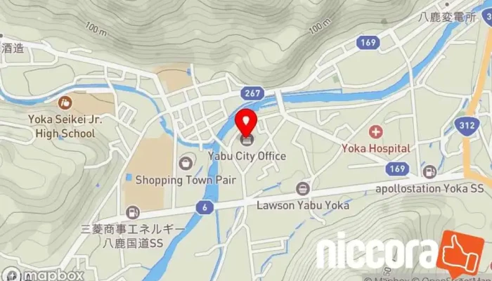の地図 養父市  で 養父市