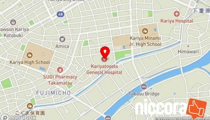 の地図 刈谷豊田総合病院 総合病院, 病院 で 刈谷市