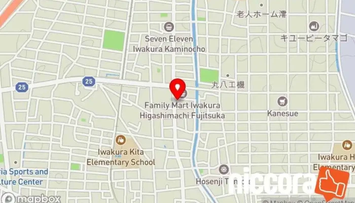 の地図 （有）損保ジャパン 代理店田中リスクコンサルタント 生命保険代理店 で 岩倉市