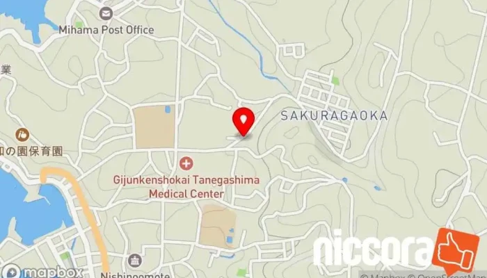 の地図 (有)種子島総合事務機 文具・事務用品店 で 西之表市