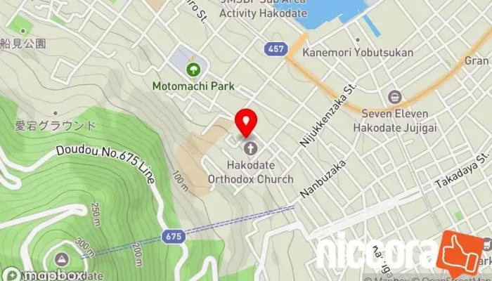 の地図 元町  で 函館市
