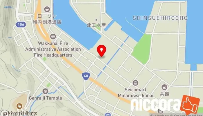 の地図 稚内港湾施設㈱ 造船所 で 稚内市
