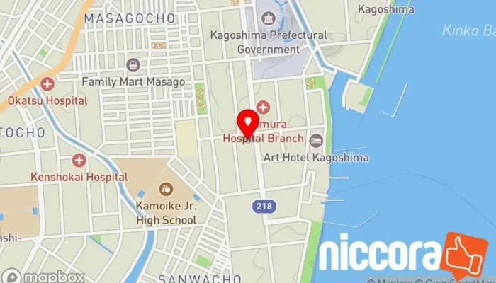 の地図 （株）富士通鹿児島インフォネット 鴨池オフィス ソフトウェア企業 で 鹿児島市
