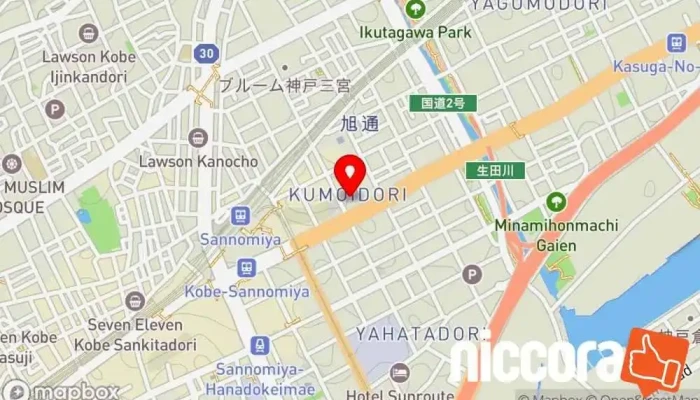 の地図 株式会社エーステクノロジー インターネット マーケティング業, 企業のオフィス で 神戸市