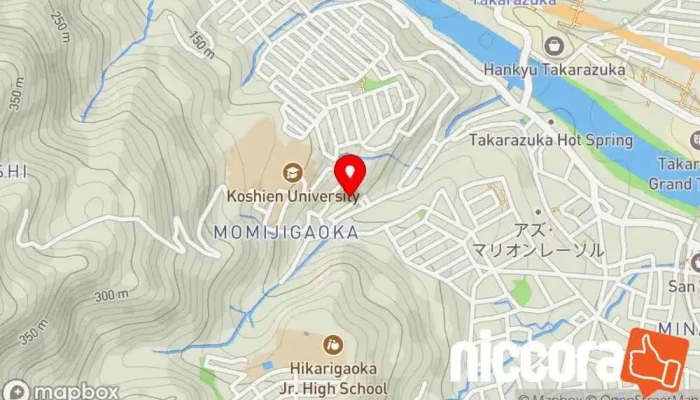 の地図 株式会社オーリークリエイション ウェブ ホスティング会社 で 宝塚市
