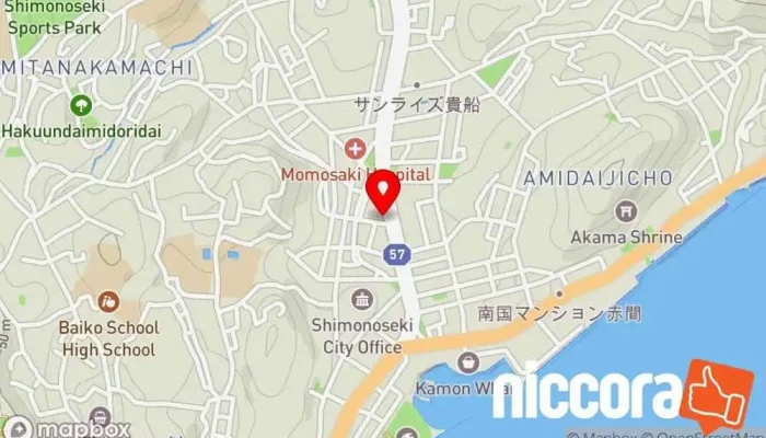 の地図 株式会社オーティーエス 企業のオフィス で 下関市