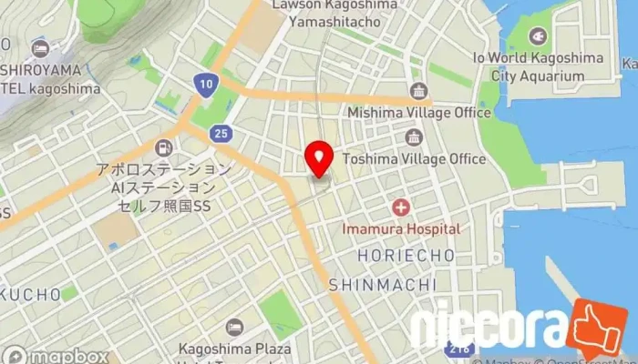 の地図 株式会社トップ 鹿児島支店 テレマーケティング業, IT コンサルタント, セキュリティー システム販売業者, 旅行代理店 で 鹿児島市