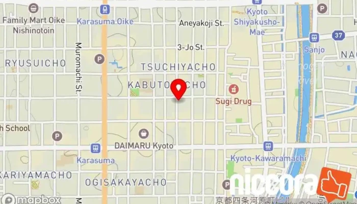 の地図 株式会社ウェブライダー IT コンサルタント, 企業のオフィス, インターネット マーケティング業, マーケティング エージェンシー, マーケティング コンサルタント, ソフトウェア企業, ウェブ デザイナー で 京都市