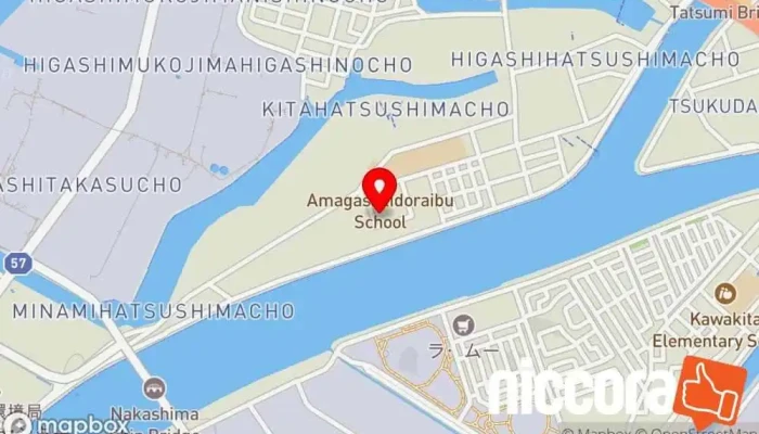 の地図 （株）アマギ 尼崎工場 製造元 で 尼崎市