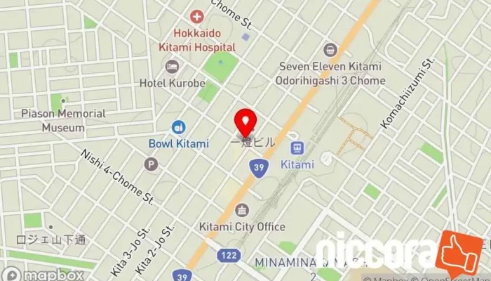 の地図 ㈱ink. ウェブ デザイナー, 広告代理店 で 北見市