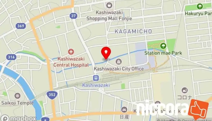 の地図 （株）カシックス 企業のオフィス で 柏崎市