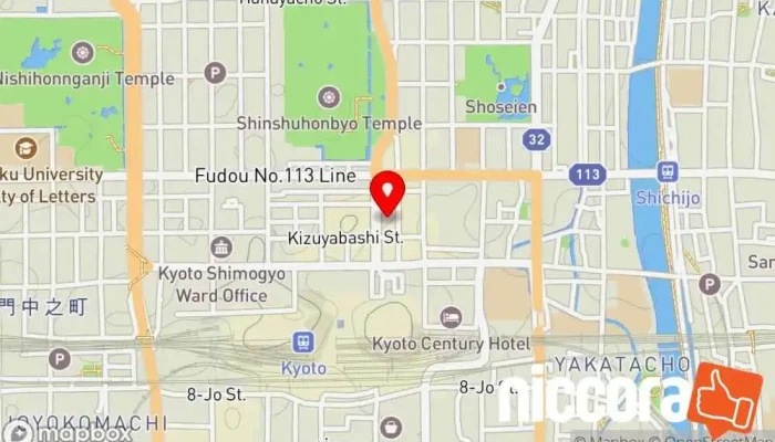 の地図 （株）マーブル 京都オフィス ソフトウェア企業 で 京都市