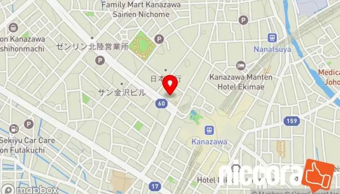 の地図 （株）ＮＴＴデータ北陸 企業のオフィス, ソフトウェア企業 で 金沢市