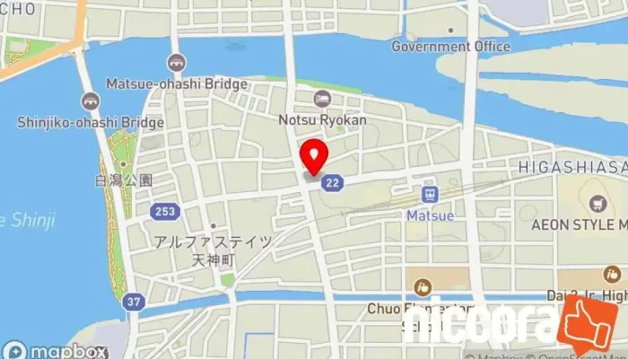 の地図 （株）ルーツ ソフトウェア企業 で 松江市