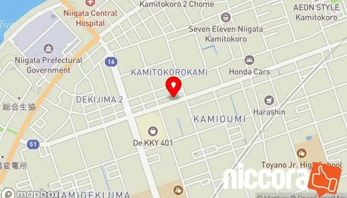 の地図 (株)シーキューブ 企業のオフィス, コンピュータ ソフトウェア専門店, コンピューター サポート、サービス, ソフトウェア企業, 人材派遣業, 3Dプリンティングサービス で 新潟市