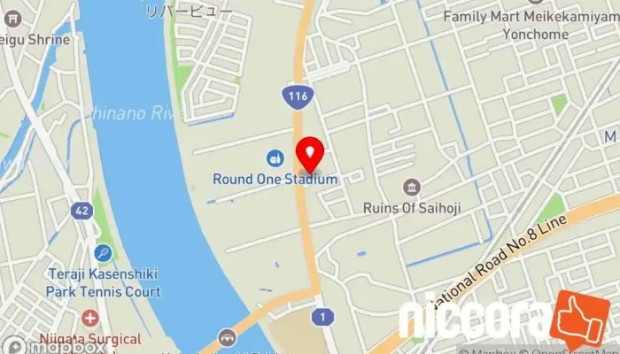 の地図 (株)シン 広告代理店, IT コンサルタント, グラフィック デザイナー, インターネット マーケティング業, ビデオ制作サービス, ウェブ デザイナー で 新潟市