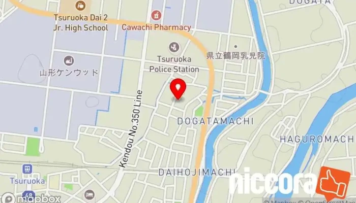 の地図 ㈱T.Y.OFFICE パソコン修理店 で 鶴岡市