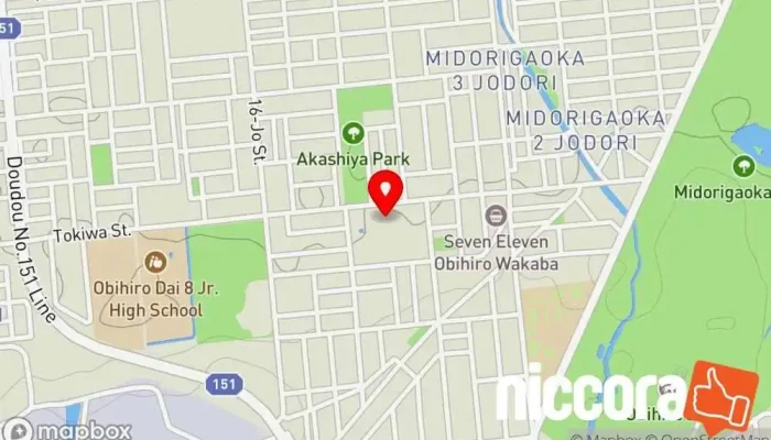 の地図 ㈱ワイドバンドコンピュータ ソフトウェア企業 で 帯広市