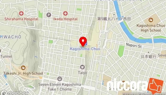 の地図 ㈱WISHシステムコンサルティング鹿児島サテライトオフィス ソフトウェア企業 で 鹿児島市