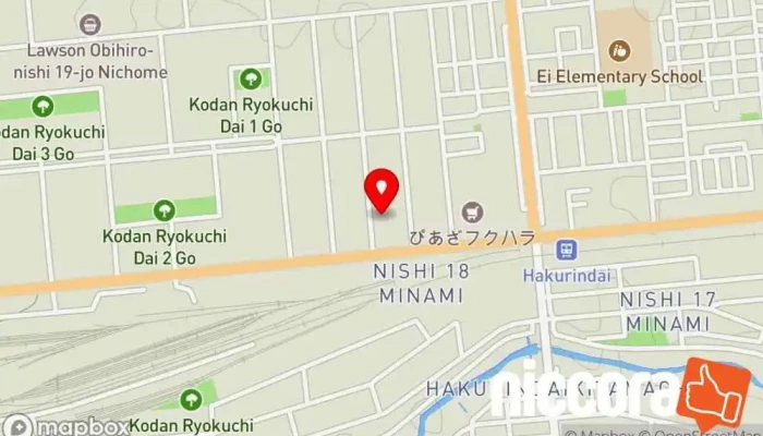 の地図 ㈱ズコーシャ データセンター 企業のオフィス で 帯広市