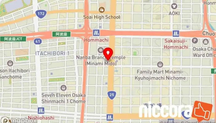の地図 アイアクト 人材派遣業, 企業経営コンサルタント, IT コンサルタント で 大阪市
