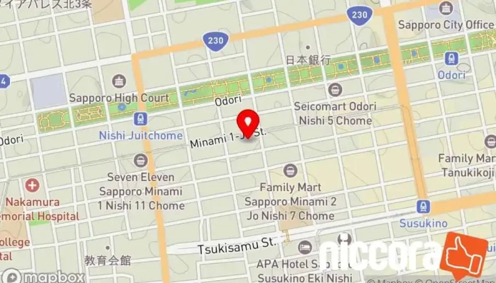 の地図 AIコンサルタント㈱ 生命保険代理店, ファイナンシャル・プランナー, 保険代理店, 住宅ローン代理店 で 札幌市