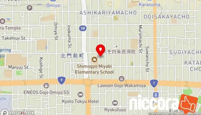の地図 AZOO Kyomachiya Office コンピューター サポート、サービス で 京都市