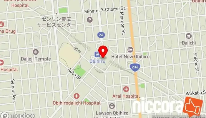 の地図 ビズロケとかち 職業安定所 で 帯広市